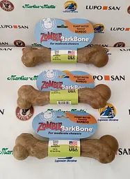 Жувальна кістка для собак Pet Qwerks Zombie BAMBOO BarkBone зі смаком арахісового масла - мініатюра 4