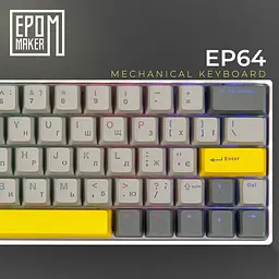 Клавіатура Epomaker EP64 Mulan White механічна бездротова (EP64-W-M) - мініатюра 5