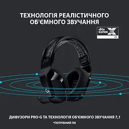 Ігрова гарнітура Logitech G733 Lightspeed Wireless RGB Black (981-000864) - мініатюра 10
