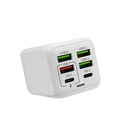 Надшвидкий зарядний пристрій Voltronic ADCPD006 150W 4xUSB +2xType-C PD+QC4.0 - мініатюра 2