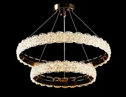 Люстра світлодіодна Splendid Ray LC01/550+350/2 LED, 2 лампи, золото/білий, сучасний стиль для дому - мініатюра 3