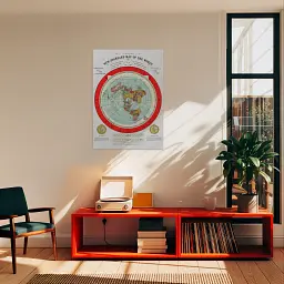Інтер'єрна картина Карта Глісона, пласка Земля, Alexander Gleason, Flat Earth Map (1892), 85×60 см (id6151) - мініатюра 4