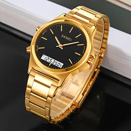 Чоловічий наручний годинник 2120GDBK Gold-Black Skmei acs0030261 - мініатюра 4