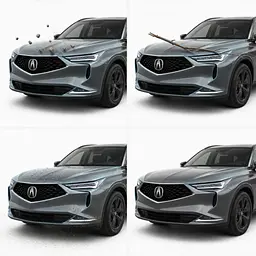 Антигравійна захисна бронеплівка за лекалами для Acura MDX YD4 2022 - передня частина авто (капот бампер крила)) - мініатюра 2