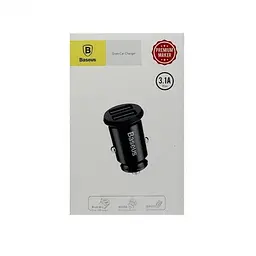 Автомобільний зарядний пристрій Baseus Grain C Dual USB 5V 3.1A (CCALL-ML01) Black [59109] - мініатюра 6
