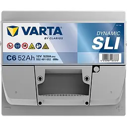 Акумулятор Varta Dynamic SLI 12В 52Аг 520А (EN) R+ (552401052) - мініатюра 4