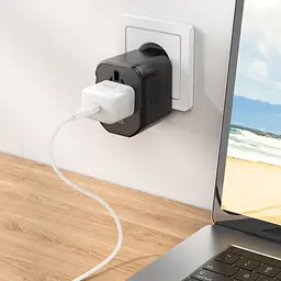 Зарядний пристрій Hoco AC15 2 USB/ Type-C 20W чорний - мініатюра 4