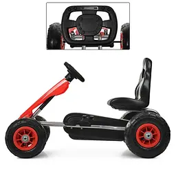 Карт педальний Bambi kart M 4036-3 надувні колеса Червоний - мініатюра 3