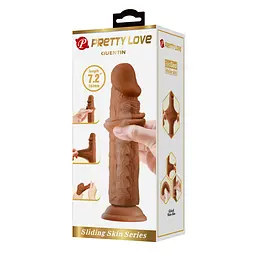 Фалоімітатор PRETTY LOVE QUENTIN 7.2(184mm) Sliding Skin Series TPR, Suction base Bendable PRETTY LOVE BW-008126LP 103598 - мініатюра 8