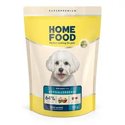 Гіпоалергенний сухий корм для собак малих порід Home Food Adult Mini з фореллю та рисом, 700 г