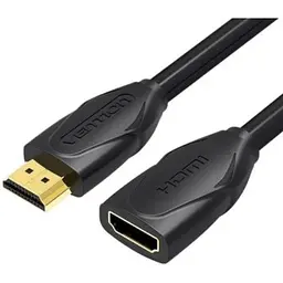 Кабель мультимедійний HDMI M to HDMI F 0.5m 4K60Hz black Vention (VAA-B06-B050)