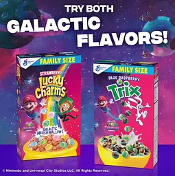 Сухий сніданок General Mills Trix The Super Mario Galaxy Blue Raspberry 470г - мініатюра 7