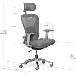 Офісне крісло Mealux Q1 Air Fabric Grey (HF-Q1 F/G) - миниатюра 11