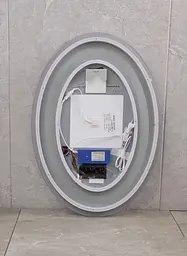Дзеркало Mixxus Plain MV02-60x80 (LED Touch, годинник, антизапотівання, димер, регулювання яскравості) MI6933 - мініатюра 10
