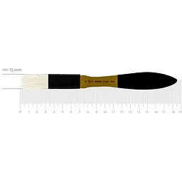 Пензель щетина флейц AMBER 2306 №15 коротка ручка Rosa