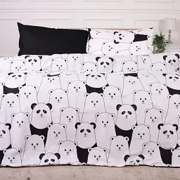 Підковдра MirSon Ranforce Elite 17-4849 White bear 110 x 140 см чорно-біла (2200009584329) - мініатюра 2