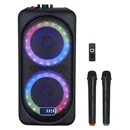 Портативна колонка BIG JB X828 два радіо мікрофони, караоке
