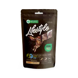 Ласощі для собак Nature's Protection Lifestyle Snack For Dogs Rawhide Sticks With Duck роли з качки, 75 г