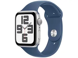Смарт-годинник Apple Watch SE 2 GPS 44mm Silver Aluminium Case w. Denim Sport Band - S/M (MXEQ3)