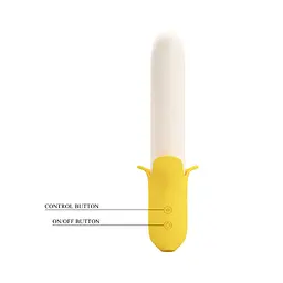 Вібратор Pretty Love Banana Geek Vibrator, 19,5 см білий - мініатюра 3