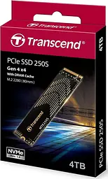 Накопичувач SSD Transcend m.2 NVMe 4TB M.2 MTE250S (FFMSTR02093) - мініатюра 3