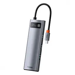 USB-Хаб Baseus USB-C Metal Gleam Series 8in1 Grey (CAHUB-CV0G)
