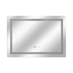 Дзеркало Qtap Mideya 1000x700 з LED-підсвічуванням Touch, з антизапотіванням, з годинником, диммером яскравості QT2078NCF10070W - мініатюра 3