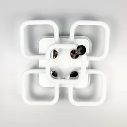 Люстра з квадратними LED кільцями, що розсіює світло на 360° Line.F A 2837/4+1S RGB WH - мініатюра 7