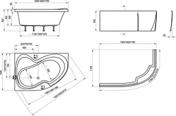 Ванна акрилова Ravak Rosa 150x105 права CJ21000000 - мініатюра 3