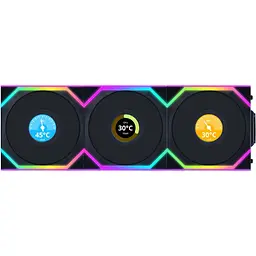 Вентилятор Lian Li Uni Fan SL Wireless LCD 120-3 Reverse Black (G99.12RSLLCD1W3B.00)
