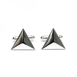 Трикутні Сріблясті Запонки Handmade acs0005856 - мініатюра 2