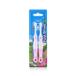 Зубна щітка від 0 до 18 місяців First Brush (2 шт) - Pink, Brush-baby
