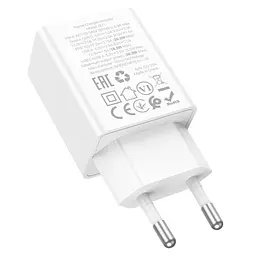 Зарядний пристрій 2 порти 30W - Hoco N71 charger блок адаптер білий - мініатюра 2