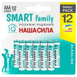 Батарейки Наша Сила Smart AAA (LR03) 12 шт.