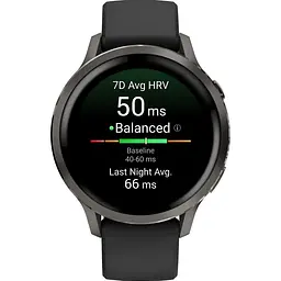 Смарт-годинник Garmin Venu 4 41mm Slate with Black Silicone Band (010-03013-02) [146406] - мініатюра 2