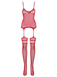 Комбінезон-сітка Obsessive F214, S-L (червоний) - мініатюра 5