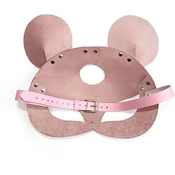 Шкіряна маска зайчика Art of Sex - Mouse Mask, колір Рожевий - мініатюра 4
