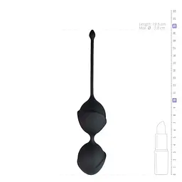 Вагінальні кульки Easytoys, силіконові, чорні, 19.5 х 3.8 см - мініатюра 3