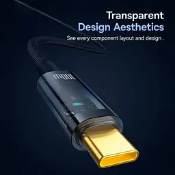 Кабель Baseus Explorer with Auto Shutdown USB-C to USB-C 100w 2m Cluster Black (P10319704111-00) [155540] - мініатюра 9