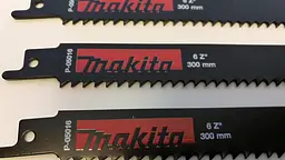 Набір полотен HSS 300 мм по дереву для шабельної пили Makita P-05016 (5 шт) - мініатюра 3