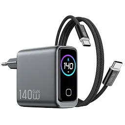 Мережевний зарядний пристрій WIWU CHG200 Voyager PD140W+QC3.0 1USB-A/3C + кабель Type-C to Type-C Grey
