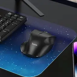 Маніпулятор миша HOCO GM24 Mystic six-button dual-mode business wireless mouse Black - мініатюра 7
