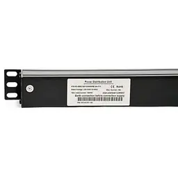 Силовий блок Kingda 19 1U 9xSchuko, С14, без кабеля (KD-GER(16)N1009WKPB19A-C14) - мініатюра 3