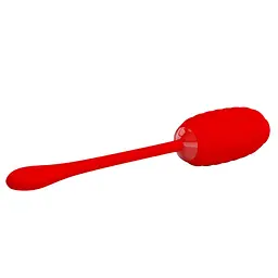 Віброяйце Pretty Love Kirk Super Soft Silicone 19,7 см (червоний) - мініатюра 13
