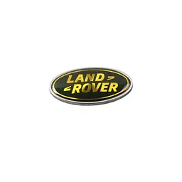 Емблема задня LAND ROVER хакі+золотий напис з хром ободом 91х50 мм метал (на скотчі) 746354324354