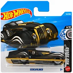 Базова машинка Hot Wheels Rod Squad Screamliner чорно-золотиста (5785) JJJ94-N521