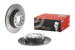 Диск гальмівний невентильований VW Golf VI-VIII, Jetta III-IV 03-25р Brembo (08.B413.11) - мініатюра 2