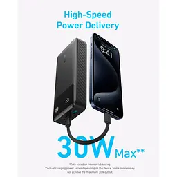Павербанк Anker Black 20 000 mAh / 30 Вт (A1384G11) - мініатюра 4