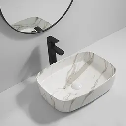 Умивальник накладний Mixxus Premium Bevel-0102 marble 495x370x135 мм MP6519, Мармур - мініатюра 6