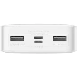 Повербанк Baseus Bipow Digital Display 2 USB + Type-C 15W 20000 mAh White - мініатюра 4